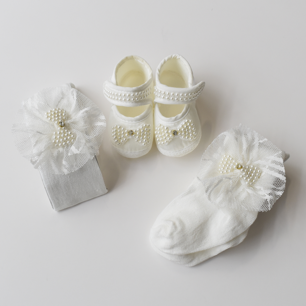 Baby Pearly Bow Set-0